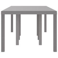 VidaXL Tuin Tafel Lichtgrijs 250 x 100 x 73 cm Poly Rattan - thumbnail