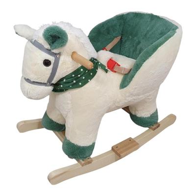 Hobbelpaard wit/groen met zitje incl. tuigje Hobbelpaard wit/groen met zitje incl. tuigje