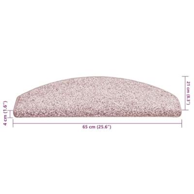 Trapmatten 30 st 65x21x4 cm lichtroze halfrond groot