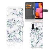 Samsung Galaxy A20s Uniek Hoesje Blossom White - thumbnail
