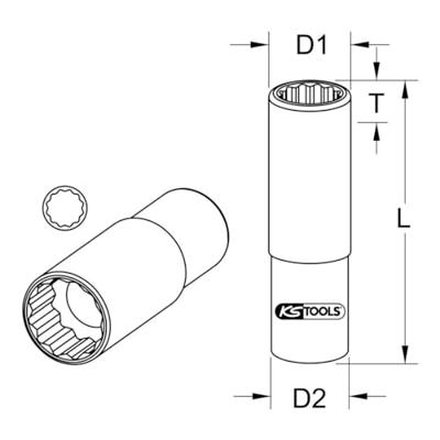 KS Tools 9181289 9181289 Verwisselbare kop 7/8