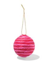 HEMA Kersthanger ⌀6cm vilt bal rood-ecru (multi) - thumbnail