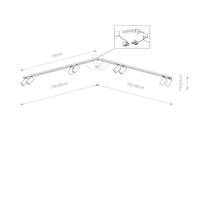 Lyora 8-spots plafondspotMono 2x 150cm - 7695 - thumbnail