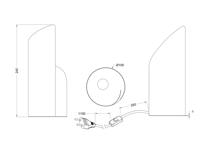 Trio Design nachtkastlampjeFrank zwart met goud - R50161032 - thumbnail