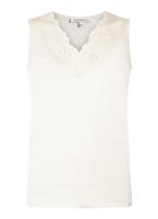 Tramontana Pippa Nos Basic Top V-neck Lace Tops En Singlets 001100-offwhite - thumbnail