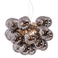 Hanglamp zilver 'Gross Grande' By Rydens glazen hanglamp 8x G9 fitting 63 cm - thumbnail