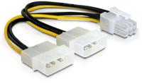 DeLOCK 2x Molex 4pin -> 6 pin PCIE, 15cm kabel - thumbnail