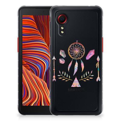 Samsung Galaxy Xcover 5 Telefoonhoesje met Naam Boho Dreamcatcher Samsung Galaxy Xcover 5 Telefoonhoesje met Naam Boho Dreamcatcher