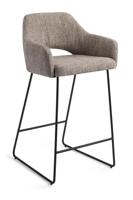 Jesper Home Barkruk 'Yanai' Slide Black, kleur Biscuit Beach (zithoogte 65cm) - thumbnail