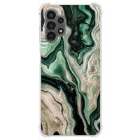Samsung Galaxy A13 4G shockproof hoesje - Green waves - thumbnail