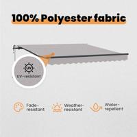 VidaXL Inklapbaar zonnescherm lichtgrijs 350 x 250 cm - thumbnail