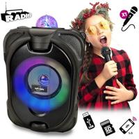 Altoparlante luminoso Bluetooth per karaoke - INOVAALLEY - DANCE CUBE 44 - 150W - Microfono a filo - thumbnail