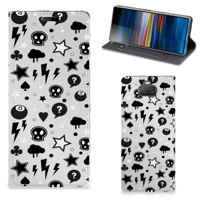 Mobiel BookCase Sony Xperia 10 Silver Punk - thumbnail