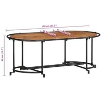 Salontafel 110x55x40 cm massief acaciahout - thumbnail