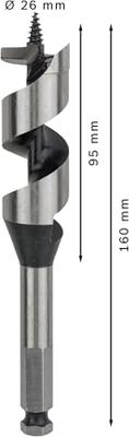 Bosch Accessoires Houtslangenboor, zeskant 26 x 100 x 160 mm, d 11,1 mm 1st - 2608585709