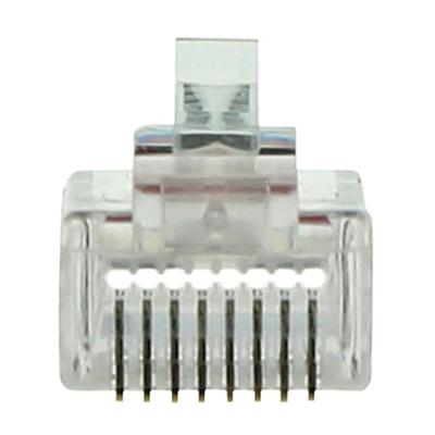 ACT TD168B RJ45 (8P/8C) CAT6 Easyconnect Unshielded Modulaire Doorsteek Connector | Ronde Kabel | Massieve of Soepele Aders | 8 stuks