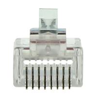 ACT TD168B RJ45 (8P/8C) CAT6 Easyconnect Unshielded Modulaire Doorsteek Connector | Ronde Kabel | Massieve of Soepele Aders | 8 stuks - thumbnail