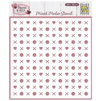 Nellie's Choice • stencil knuffel en kus 15x15cm - thumbnail