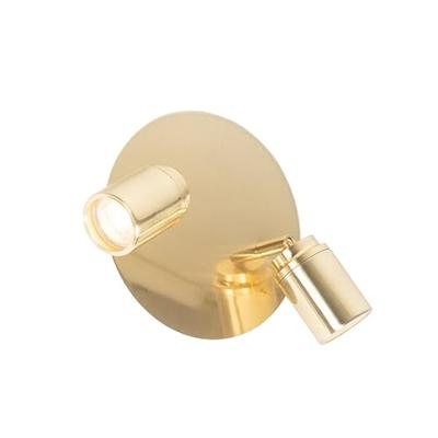 QAZQA Moderne badkamer spot messing 2-lichts IP44 - Ducha