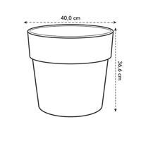 Elho Vibia Campana straight bloempot rond 40 cm antraciet - thumbnail