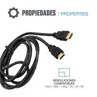 HDMI-Kabel iggual IGG318300 2 m Zwart 8K Ultra HD - thumbnail