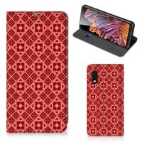 Samsung Xcover Pro | Hoesje met Magneet | Batik Rood - thumbnail