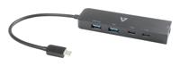 USB-C-adapter V7 V7UCRJ25GHUB-BLK - thumbnail