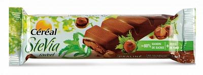 Cereal Chocolade reep praline stevia 42 Gram