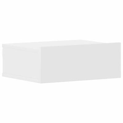VidaXL Nachtkastjes 2 st zwevend 40x30x15 cm bewerkt hout wit