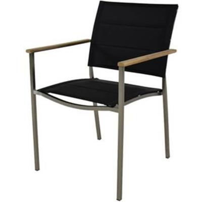 Marmaris RVS zwarte Stapelstoel - Set van 4 stuks Marmaris RVS zwarte Stapelstoel - Set van 4 stuks