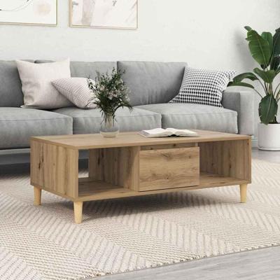 Salontafel artisanaal eikenkleurig 103.5 x 60 x 35 cm