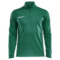 Craft 1905611 Progress Halfzip Tee LS M - Team Green/White - M - thumbnail
