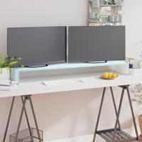 VidaXL Tv-meubel/monitorverhoger 120x30x13 cm glas groen - thumbnail