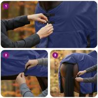 VidaXL Paardendeken donkergroen en zwart 165 cm polyester - thumbnail