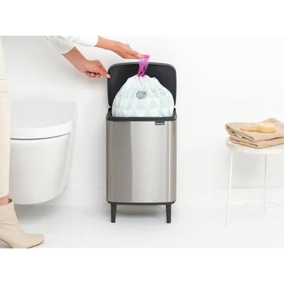 Brabantia Bo hi afvalemmer 12 liter met kunststof binnenemmer matt steel fingerprint proof