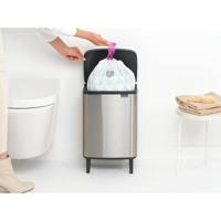 Brabantia Bo hi afvalemmer 12 liter met kunststof binnenemmer matt steel fingerprint proof - thumbnail
