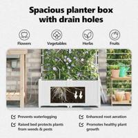 Tuin Bloempot 2 pcs Wit Staal - thumbnail