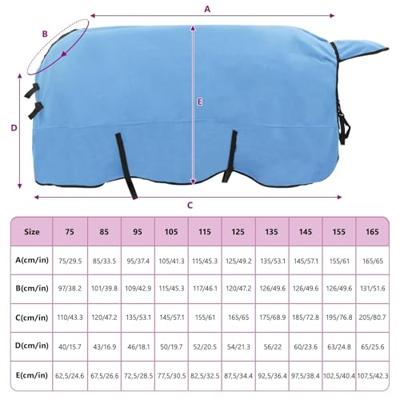 VidaXL Paardendeken volledige aqua polyester