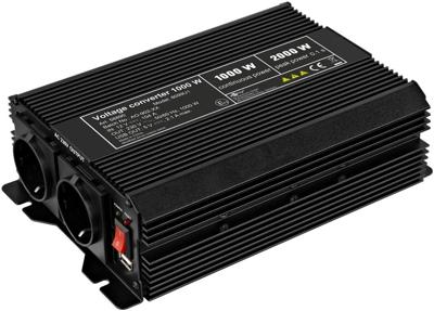 Goobay Goobay 58890 Auto Stromwandler 1000 Watt 12 V DC auf 230 V AC Autobatterie USB Omvormer 1000 W 12 V - 230 V Goobay Goobay 58890 Auto Stromwandler 1000 Watt 12 V DC auf 230 V AC Autobatterie USB Omvormer 1000 W 12 V - 230 V