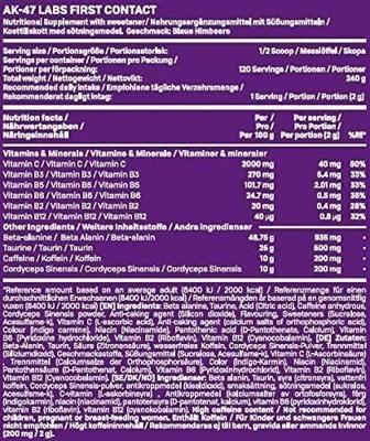 AK-47 Labs Hardstyle Pre-workout Euphoric Raspberry Lemonade (250 g)