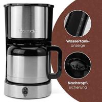 Clatronic KA 3805 Edelstahl-schwarz Koffiezetapparaat RVS Capaciteit koppen: 10 Met thermoskan - thumbnail
