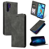 Retro huid voelen Business magnetische horizontale Flip lederen case voor Huawei P30 Pro (donkergrijs) - thumbnail