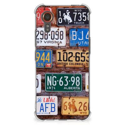 Samsung Galaxy Xcover 7 Anti-shock Hoesje met foto Kentekenplaten