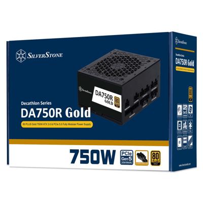 SilverStone da750r-gm gold, modulaire 750 watt voeding (zwart, 4x pcie)