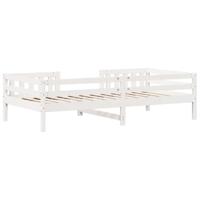 Bedframe zonder matras massief grenenhout wit 80x200 cm - thumbnail