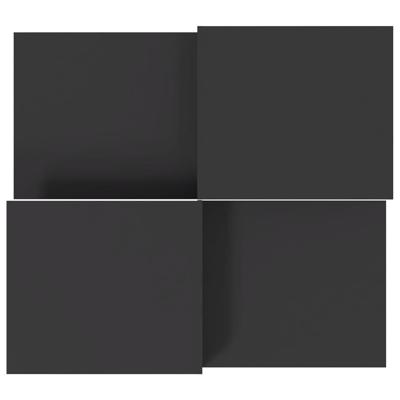 Salontafels 2 st bewerkt hout grijs