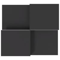 Salontafels 2 st bewerkt hout grijs - thumbnail