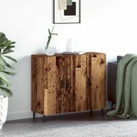 Dressoir met opslag met de deur Bruin 90 x 34 x 80 cm Bewerkt hout - thumbnail
