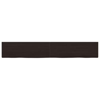 VidaXL Wastafelblad 180x30x(2-6) cm behandeld massief hout donkerbruin