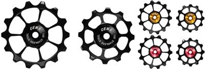 Cema derailleurwieltjes rvs shimano 12v zwart
